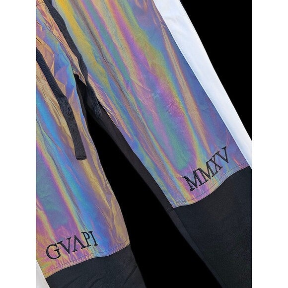 Guapi Rainbow Reflective Biker Track Pants Mens 34 Cult Wear Streetwear Joggers - Picture 9 of 16